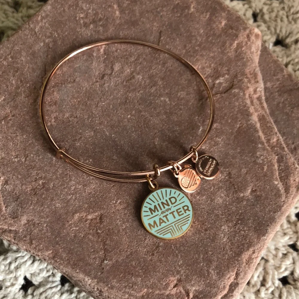 Alex and Ani - Mind Over Matter Rose Gold Bangle Charm Bracelet